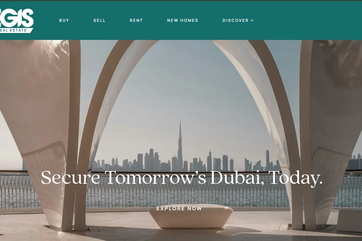 Aegis Real Estate website screenshot