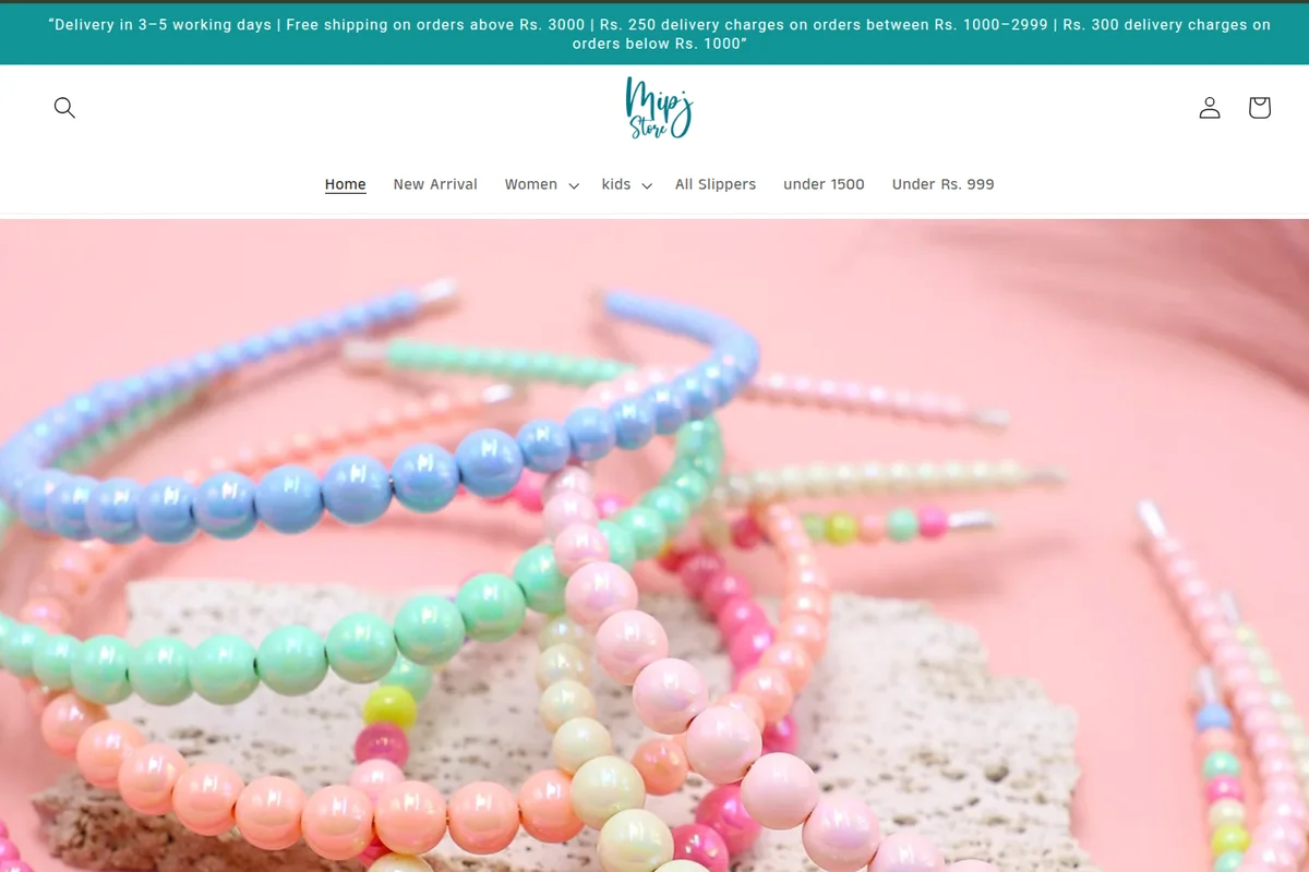 Mipj Store website screenshot